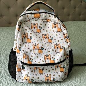 Back to school sturdy cute backpack with corgi unicorn - exc. cond